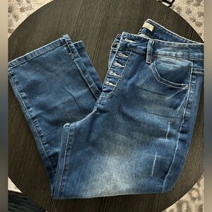 Suzanne Betro Dark Blue Denim Pants